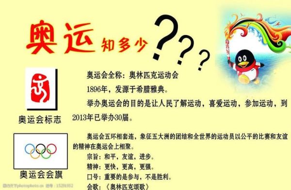 关于夏季奥运会的知识。？奥运会相关知识