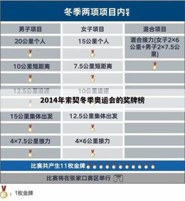 2014年索契金牌数量（2014年索契奥运会）