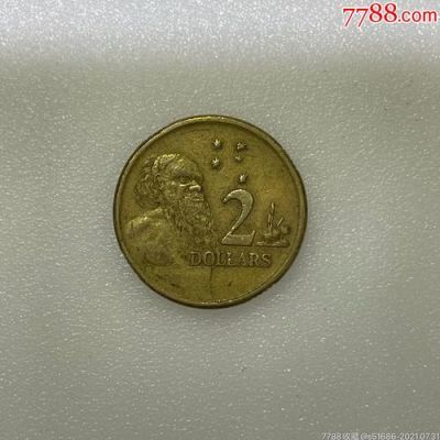 女王头像5个袋鼠图画面值是1DOLAR,的硬币，是1984年的.值钱不（1984奥运会绘画）