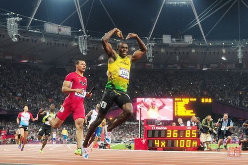 博尔特九大经典战役（伦敦奥运会4x400）