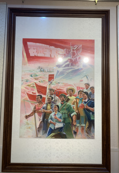 关于爱国的画有哪些（油画助威奥运会）